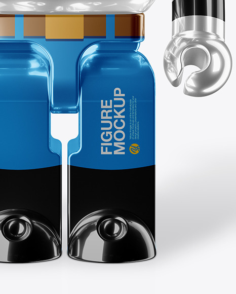 Glossy Metalized Collectible Figure Mockup PSD #1