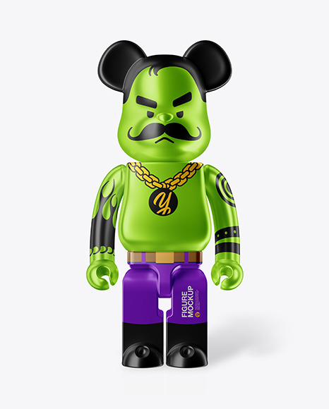 Matte Metalized Collectible Figure Mockup