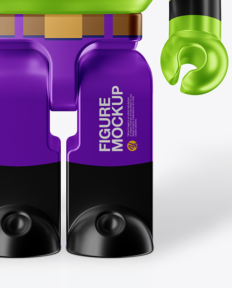 Matte Metalized Collectible Figure Mockup PSD #1