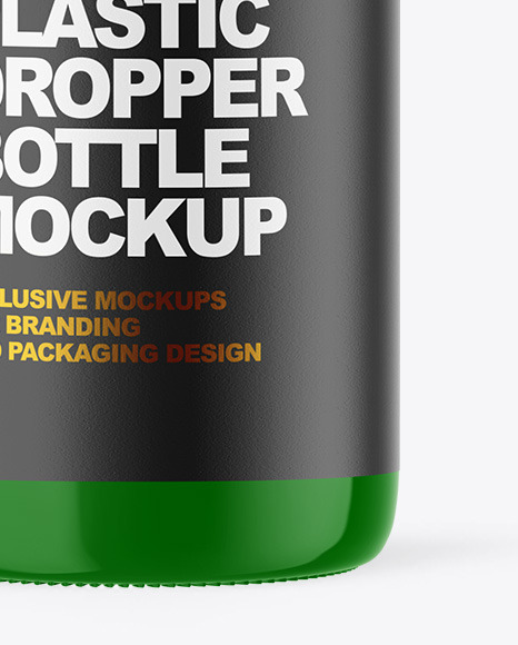 Glossy Plastic Dropper Bottle Mockup PSD #6