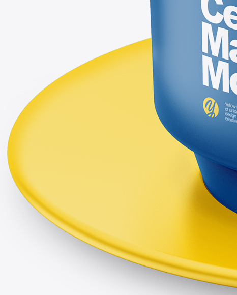 Matte Cup   Saucer Mockup PSD #2