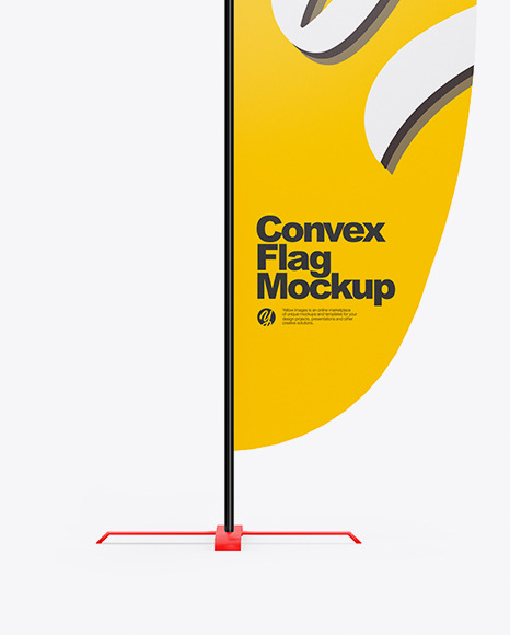 Convex Flag Mockup PSD #1
