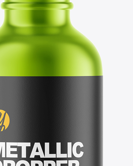 Download Glossy Metallic Dropper Bottle Psd Mockup Yellowimages