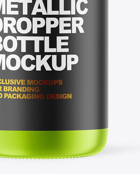 Metallic Dropper Bottle Mockup PSD #6
