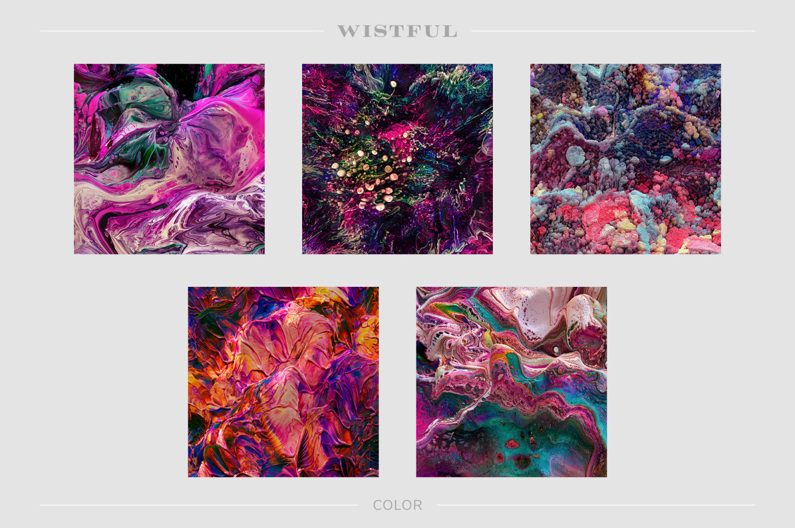 Wistful Experimental 3D Paint Textures on Yellow Images Creative Store
