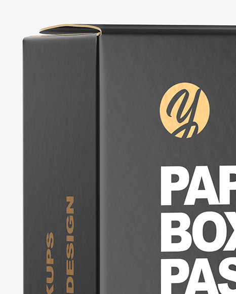 Paper Box with Tortiglioni Pasta Mockup PSD #5