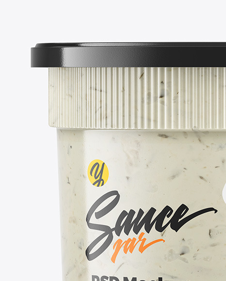 Sauce Jar Mockup PSD #1