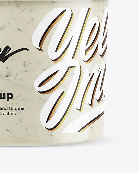 Sauce Jar Mockup PSD #6