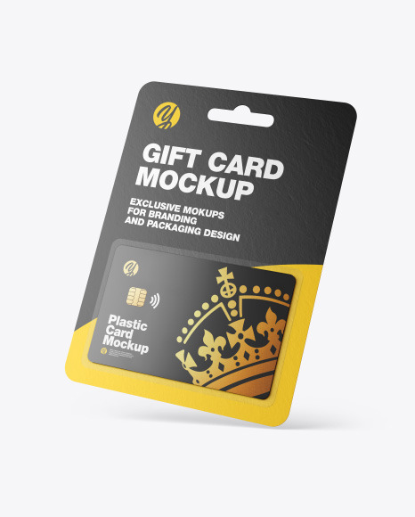 Gift Card in Blister Pack Mockup
