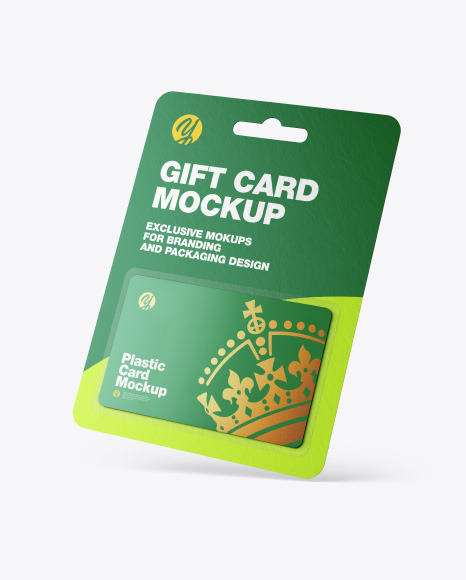 Gift Card in Blister Pack Mockup PSD #2