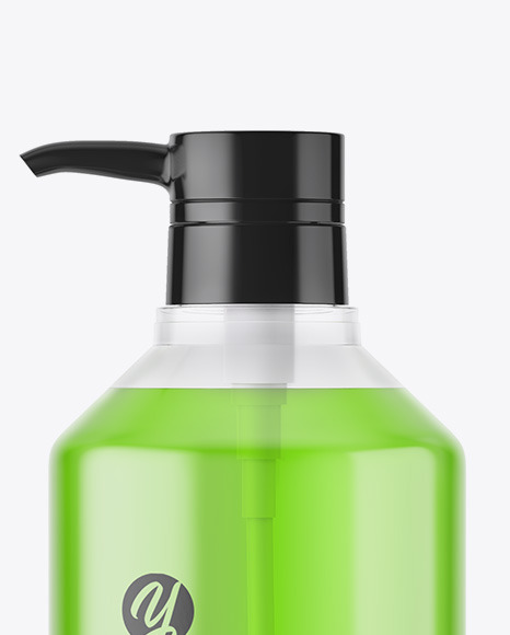 Clear Pump Bottle Mockup PSD #1