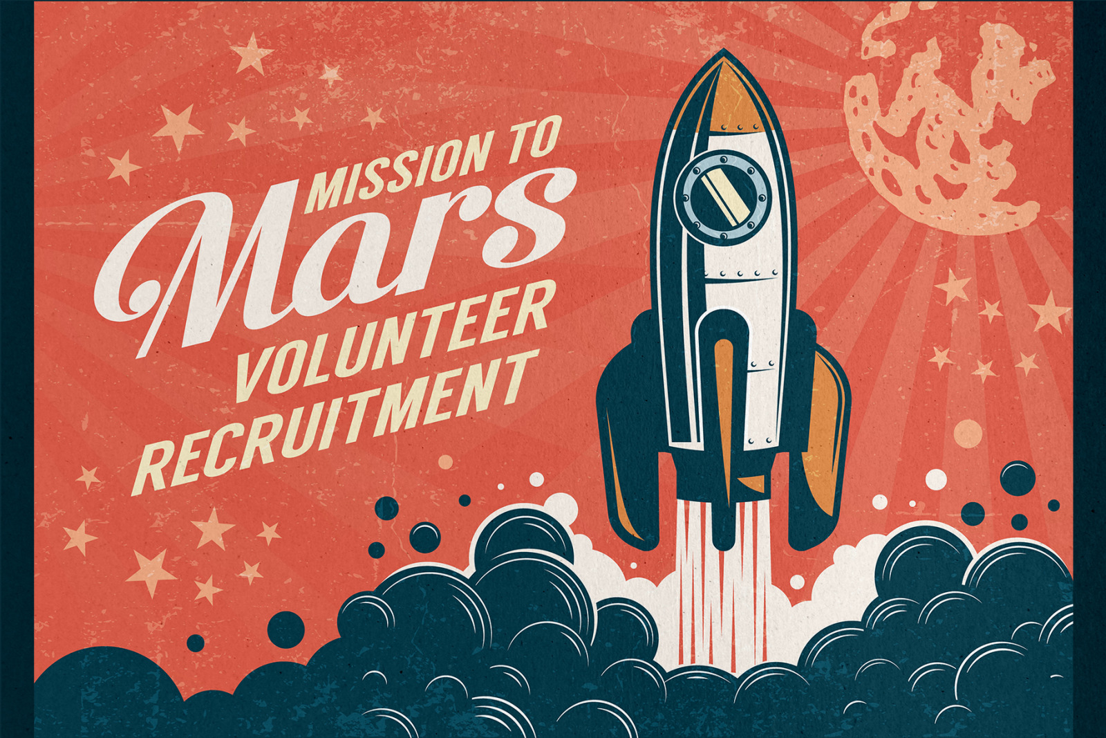Download 6 Vintage Rocket Posters In Poster Templates On Yellow Images Creative Store PSD Mockup Templates