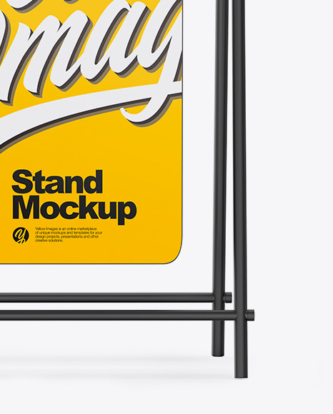 Download Stand Mockup In Outdoor Advertising Mockups On Yellow Images Object Mockups