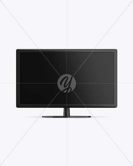 Glossy Monitor Mockup In Device Mockups On Yellow Images Object Mockups