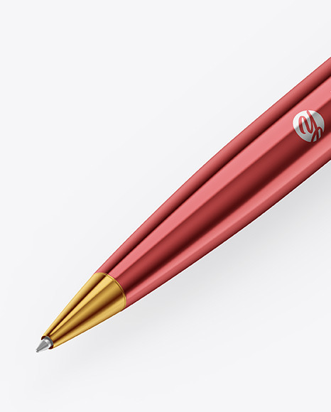 Glossy Metallic Pen Mockup PSD #5
