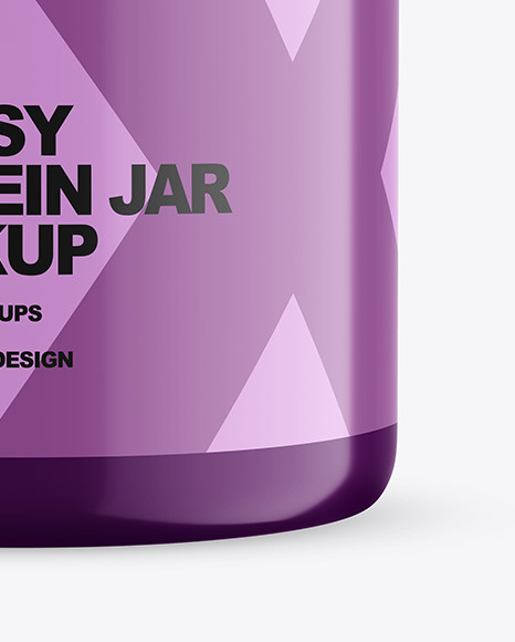 Glossy Protein Jar Mockup In Jar Mockups On Yellow Images Object Mockups