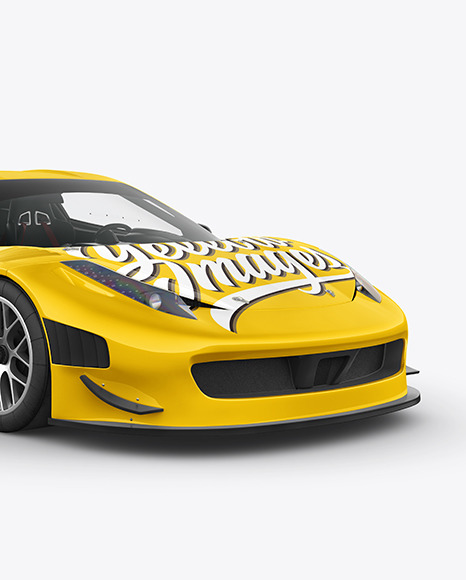 Sport Car Mockup - Half Side View