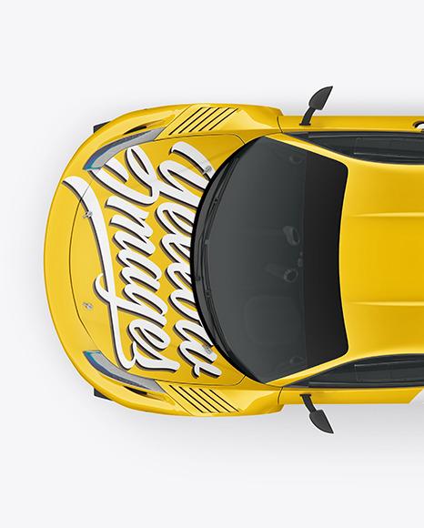 Sport Car Mockup - Top View