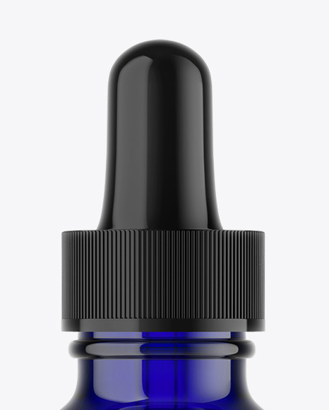 Blue Glass Dropper Bottle Mockup PSD #2