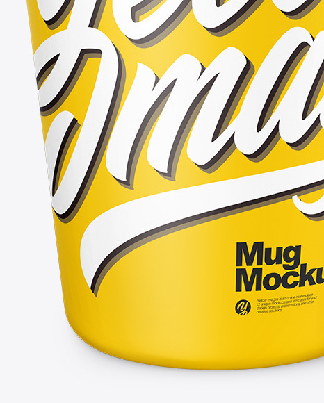 Download Mug Mockup In Cup Bowl Mockups On Yellow Images Object Mockups PSD Mockup Templates