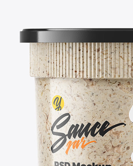 Sauce Jar Mockup PSD #1