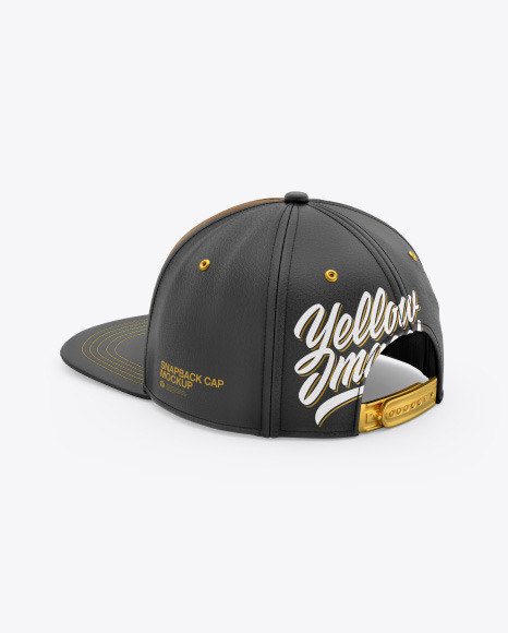 Leather Snapback Cap Mockup In Apparel Mockups On Yellow Images Object Mockups