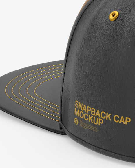 Leather Snapback Cap Mockup In Apparel Mockups On Yellow Images Object Mockups