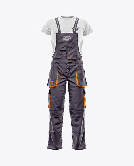 Download Working Overalls Mockup in Apparel Mockups on Yellow ...