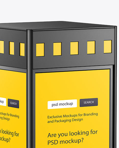 Plastic Stand Mockup PSD #2