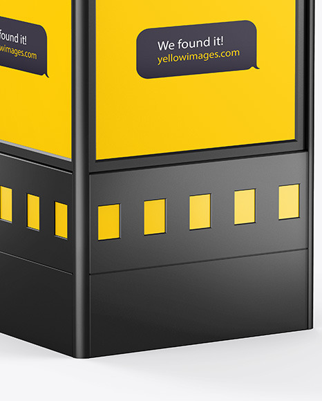 Download Plastic Stand Mockup In Outdoor Advertising Mockups On Yellow Images Object Mockups PSD Mockup Templates