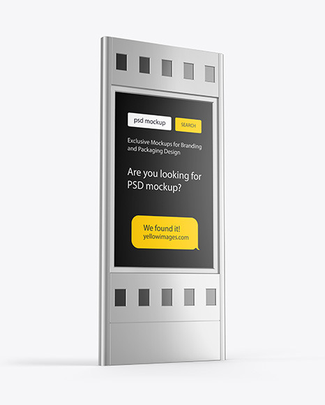 Download Metallic Stand Mockup In Outdoor Advertising Mockups On Yellow Images Object Mockups Yellowimages Mockups