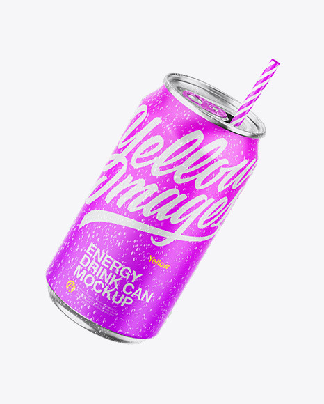 Metallic Can W  Matte Finish Mockup PSD #2