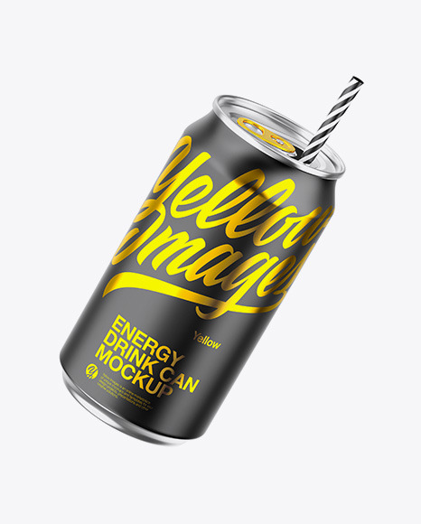 Metallic Can W  Matte Finish Mockup PSD #3