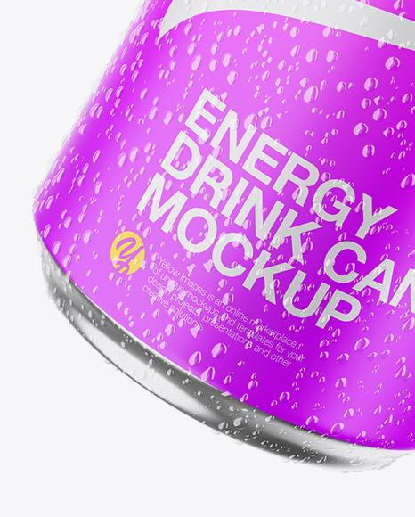 Metallic Can W  Matte Finish Mockup PSD #7