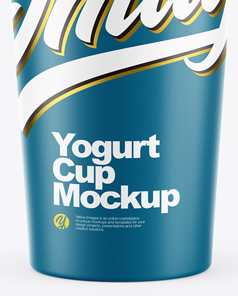 Matte Yogurt Cup Mockup PSD #2