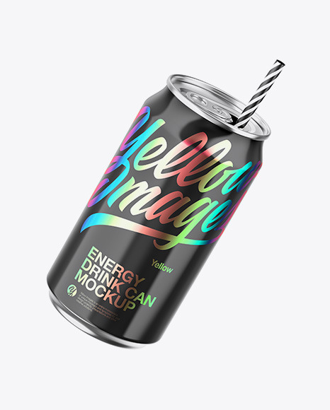 Metallic Can W  Glossy Finish Mockup PSD #1