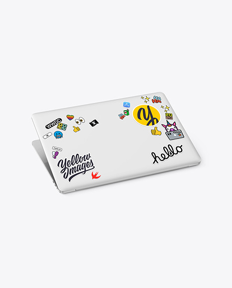 Download Laptop Backside Mockup In Device Mockups On Yellow Images Object Mockups PSD Mockup Templates