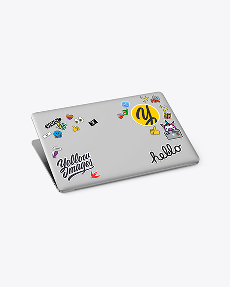 Download Laptop Backside Mockup In Device Mockups On Yellow Images Object Mockups PSD Mockup Templates