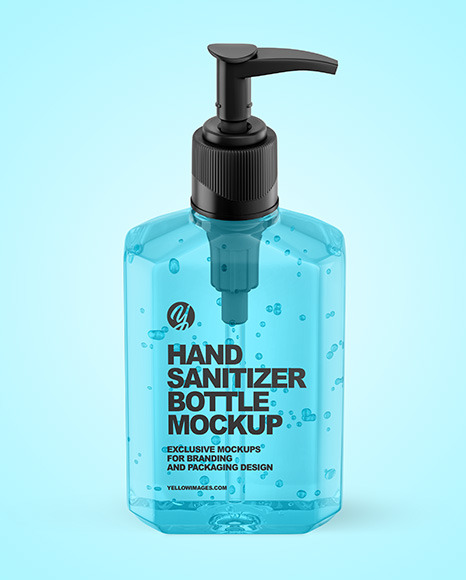 Download Sanitizing Gel Bottle With Dispenser Mockup In Bottle Mockups On Yellow Images Object Mockups PSD Mockup Templates