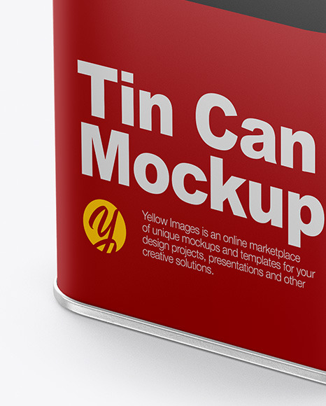 Matte Tin Can Mockup PSD #1