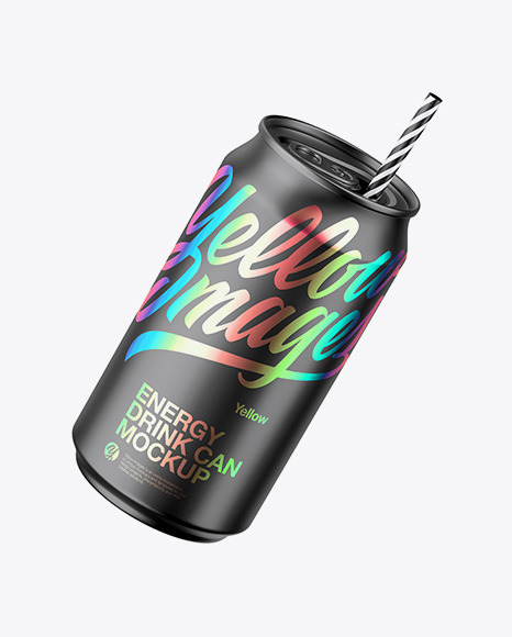 Matte Metallic Can Mockup PSD #1