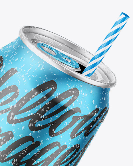 Matte Metallic Can Mockup PSD #6