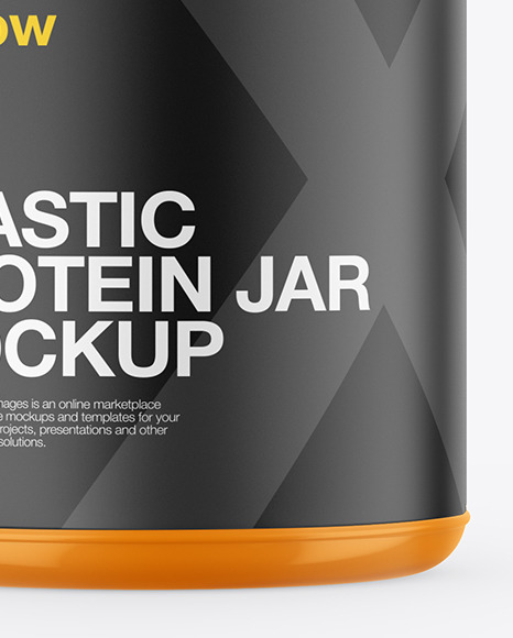 Glossy Protein Jar Mockup PSD #1
