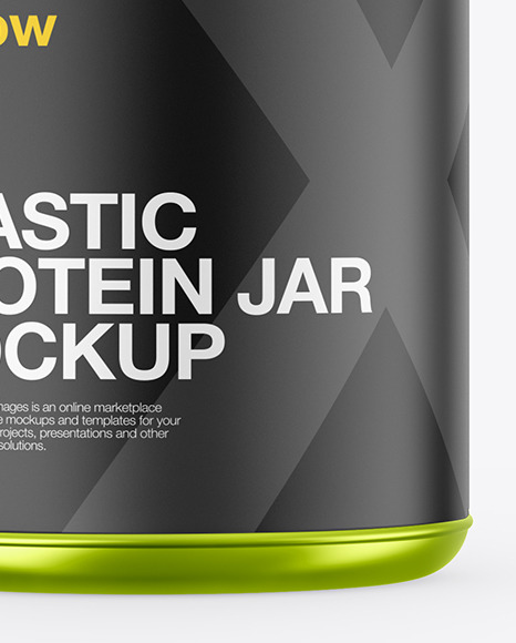 Metallized Protein Jar Mockup PSD #4