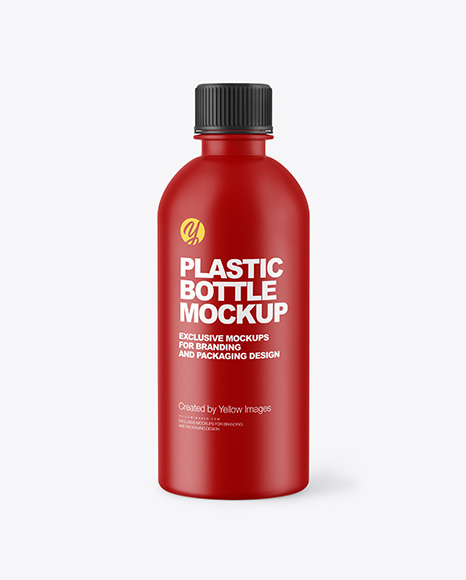 Matte Plastic Bottle Mockup