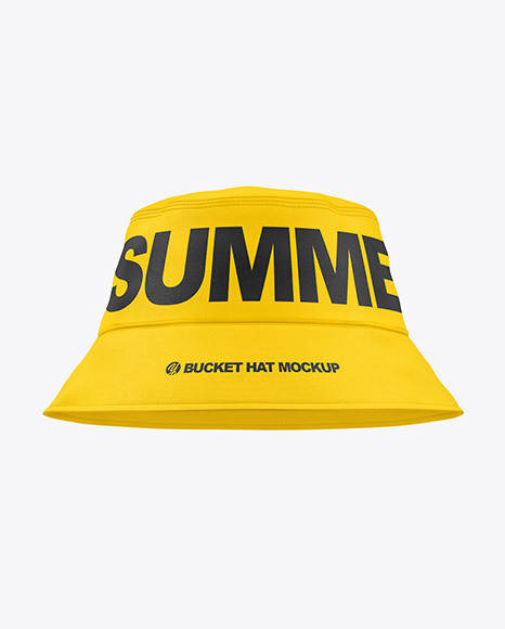 Download Bucket Hat Mockup in Apparel Mockups on Yellow Images ... PSD Mockup Templates