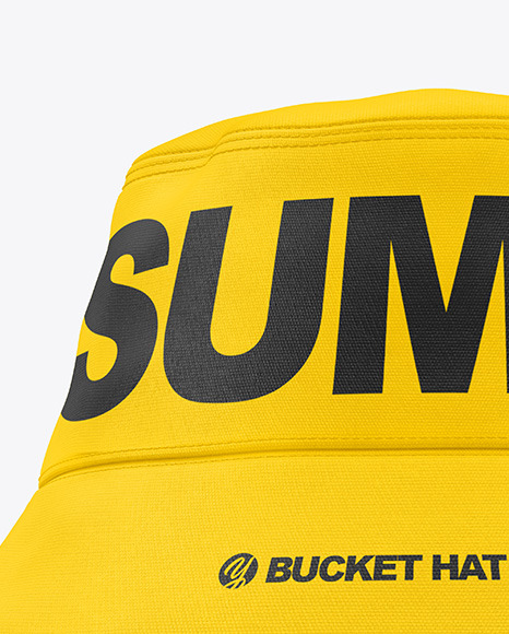 Bucket Hat Mockup In Apparel Mockups On Yellow Images Object Mockups