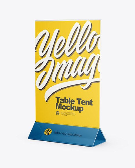 Download Transparent Table Tent Mockup In Indoor Advertising Mockups On Yellow Images Object Mockups Yellowimages Mockups