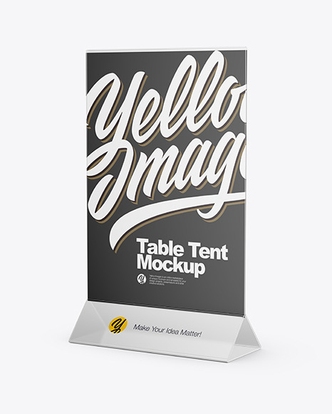 Transparent Table Tent Mockup PSD #5