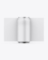 Glossy Metallic Can W/ Matte Finish Mockup